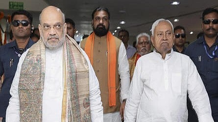 <div class="paragraphs"><p>Union Home Minister Amit Shah with Bihar Chief Minister Nitish Kumar during a state-level cooperative conference, in Patna, Sunday, March 30, 2025.</p></div>
