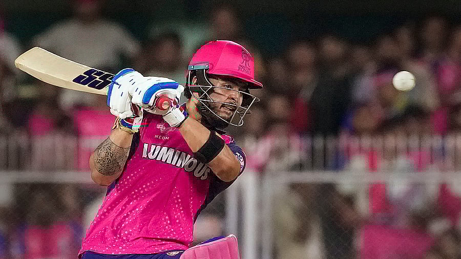 <div class="paragraphs"><p> Rajasthan Royals Riyan Parag plays a shot during an Indian Premier League (IPL) 2024 T20 cricket match between Rajasthan Royals (RR) and Punjab Kings (PBKS)</p></div>
