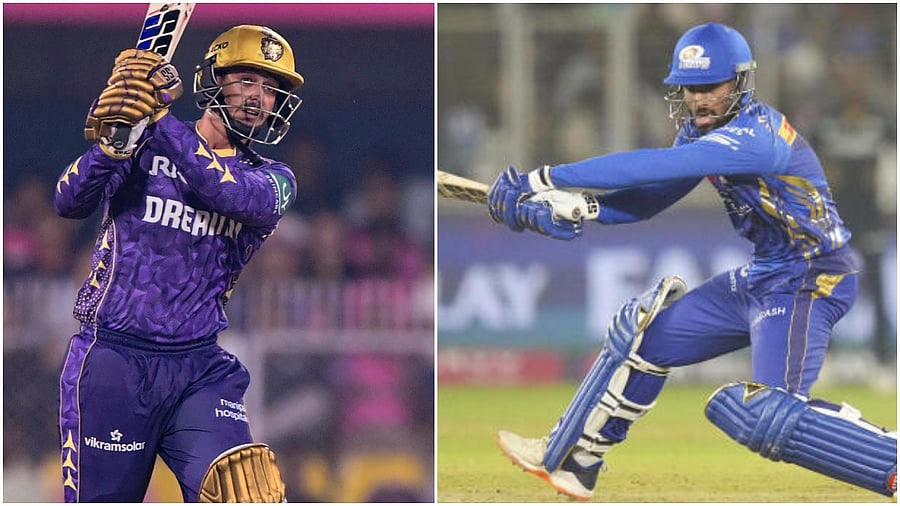 <div class="paragraphs"><p>Quinton de Kock (L);&nbsp;Tilak Varma</p></div>