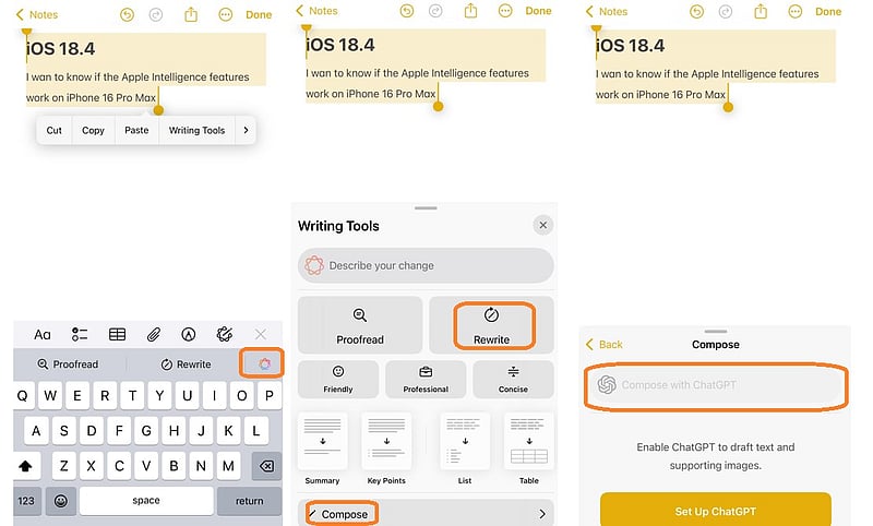 Writing Tools Ios Icon iOS 18.4 update: Key India region-specific features you should know