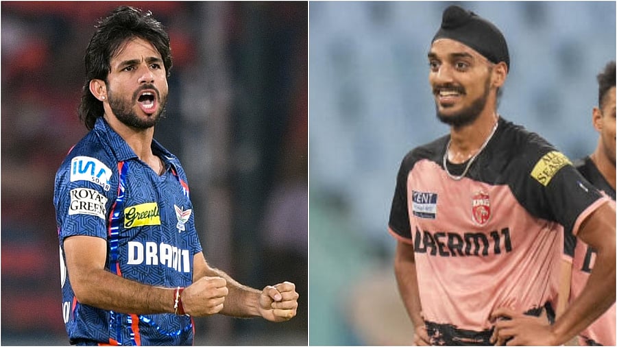 <div class="paragraphs"><p>Ravi Bishnoi (left), Arshdeep Singh</p></div>