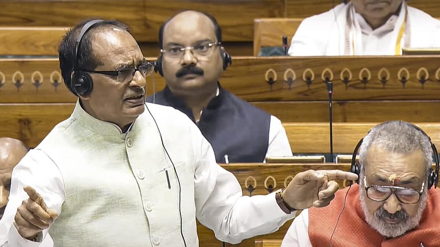 <div class="paragraphs"><p>Union Minister Shivraj Singh Chouhan speaks in the Lok Sabha during the Budget session of Parliament. </p></div>