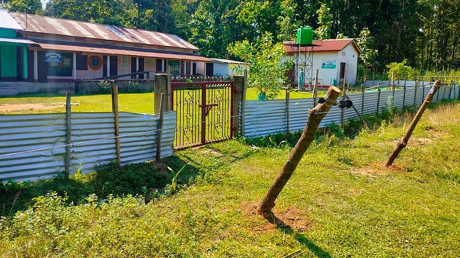 <div class="paragraphs"><p>Solar powered fence around a primary school.</p></div>