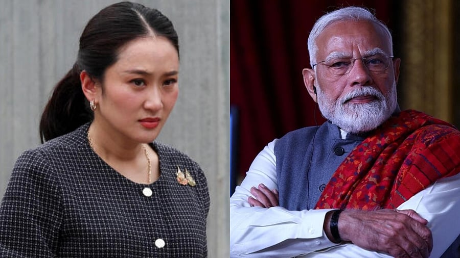 <div class="paragraphs"><p>Prime Minister Narendra Modi (R) and his Thai counterpart Paetongtarn Shinawatra (L).</p></div>
