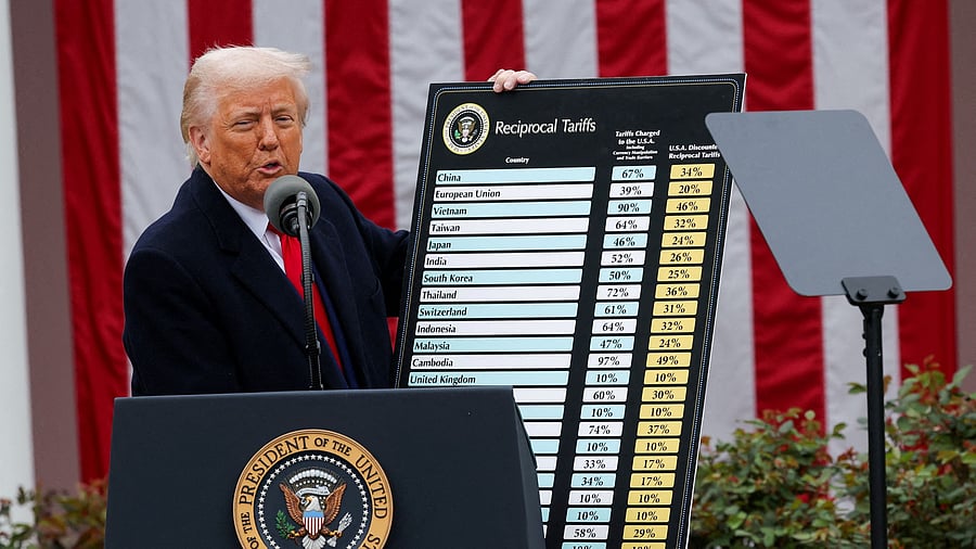 <div class="paragraphs"><p>Donald Trump delivers remarks on tariffs in the Rose Garden</p></div>