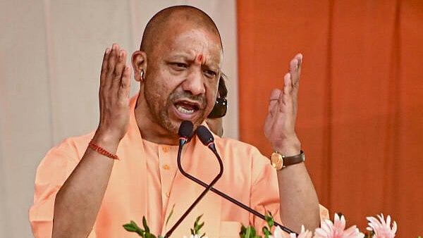 <div class="paragraphs"><p>Uttar Pradesh Chief Minister Yogi Adityanath speaks during the birth anniversary celebrations of Nishad King Guhya, in Prayagraj district, Uttar Pradesh, Thursday, April 3, 2025. </p></div>