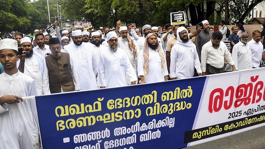<div class="paragraphs"><p>Protest against passage of Waqf Bill.</p></div>