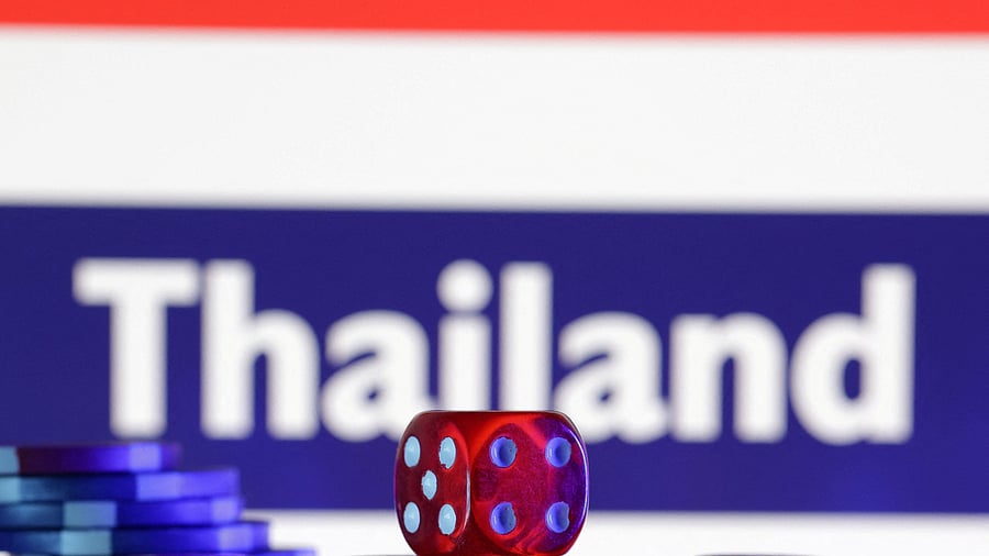 <div class="paragraphs"><p>File Photo: Gambling cubes and chips are seen in front of a displayed Thailand flag and the word "Thailand" on it in this illustration taken February 11, 2025. </p></div>