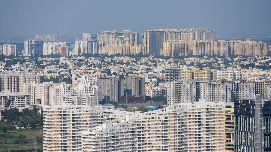 <div class="paragraphs"><p>An aerial view of Bengaluru city near Nagavara lake, October 21, 2022. </p></div>
