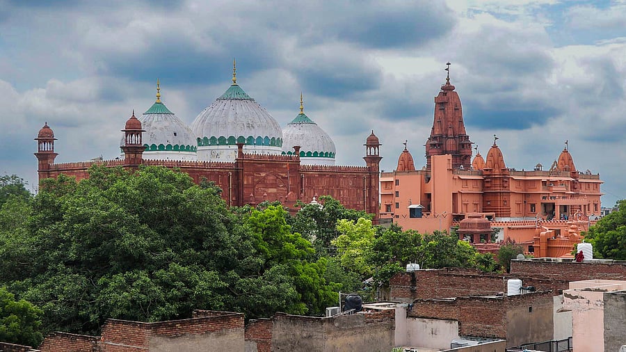 <div class="paragraphs"><p>Mathura: A view of Sri Krishna temple and Shahi Idgah mosque, in Mathura.&nbsp;</p></div>