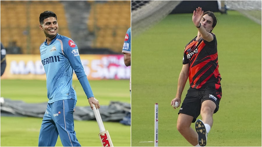 <div class="paragraphs"><p>GUjarat Titans skipper Shubman Gill (L); Sunrisers Hyderabad skipper Pat Cummins. </p></div>