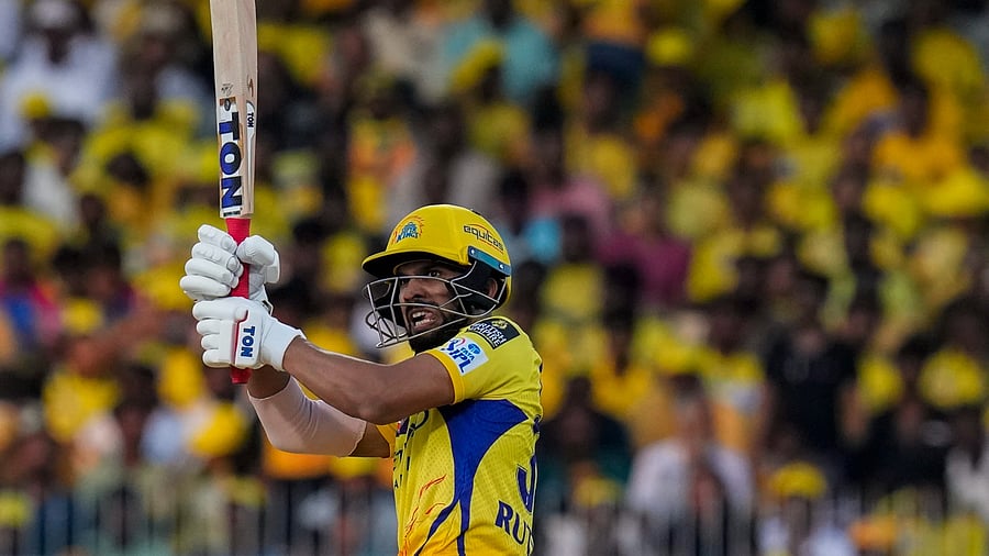 <div class="paragraphs"><p>Chennai Super Kings' Ruturaj Gaikwad plays a shot during an Indian Premier League (IPL) 2025 T20 cricket match between Chennai Super Kings and Delhi Capitals, at the MA Chidambaram Stadium, in Chennai, Saturday, April 5, 2025. </p></div>