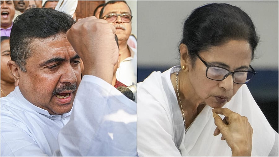 <div class="paragraphs"><p>BJP's Suvendu Adhikari(L) and Bengal CM Mamata Banerjee</p></div>