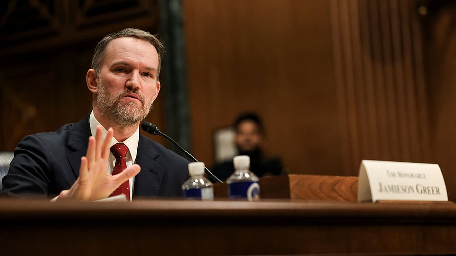 <div class="paragraphs"><p>US Trade Representative Jamieson Greer testifies before a Senate Finance Committee hearing on US President Donald Trump's trade policy, on Capitol Hill in Washington.</p></div>