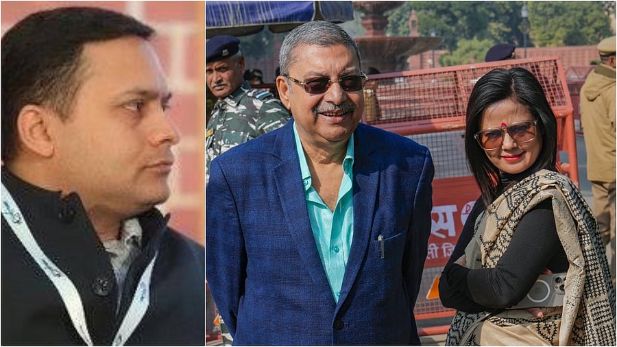 <div class="paragraphs"><p>BJP's Amit Malviya(L) and TMC's Kalyan Banerjee and Mahua Moitra.</p></div>