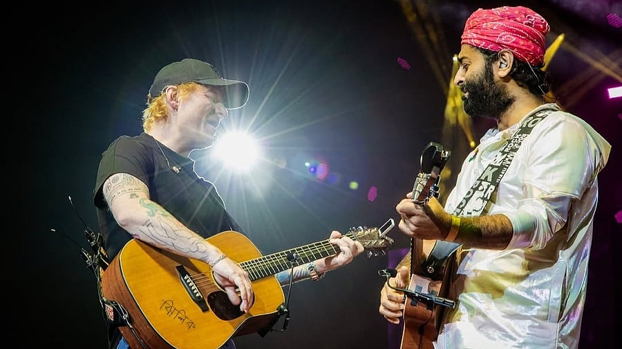 <div class="paragraphs"><p>Ed Sheeran and Arijit Singh.</p></div>