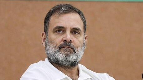 <div class="paragraphs"><p>Congress leader and LoP in Lok Sabha Rahul Gandhi during the extended Congress Working Committee (CWC) meeting, at Sardar Vallabhbhai Patel Memorial, in Ahmedabad.</p></div>