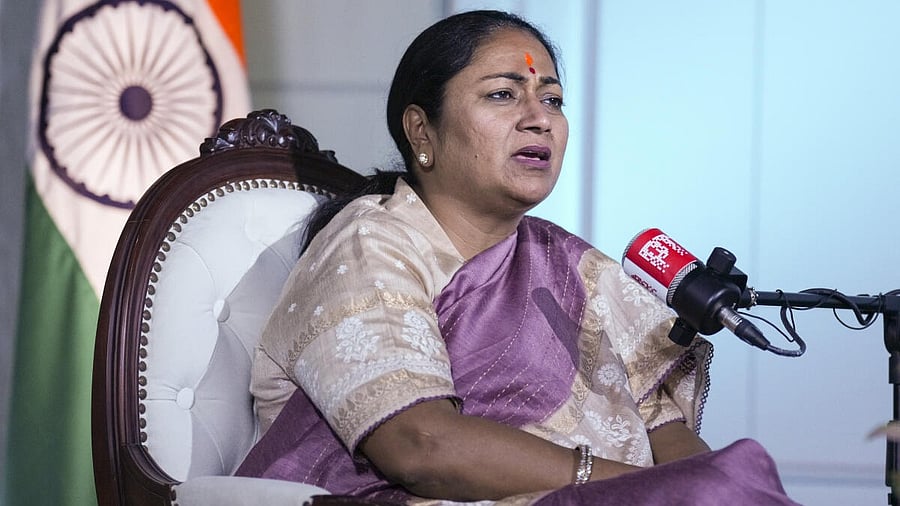 <div class="paragraphs"><p>Delhi Chief Minister Rekha Gupta speaks during an interview with PTI, in New Delhi, Wednesday, April 9, 2025.</p></div>