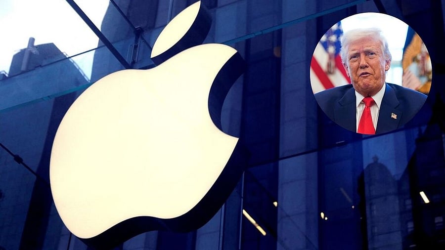 <div class="paragraphs"><p>Apple logo and Donald Trump</p></div>