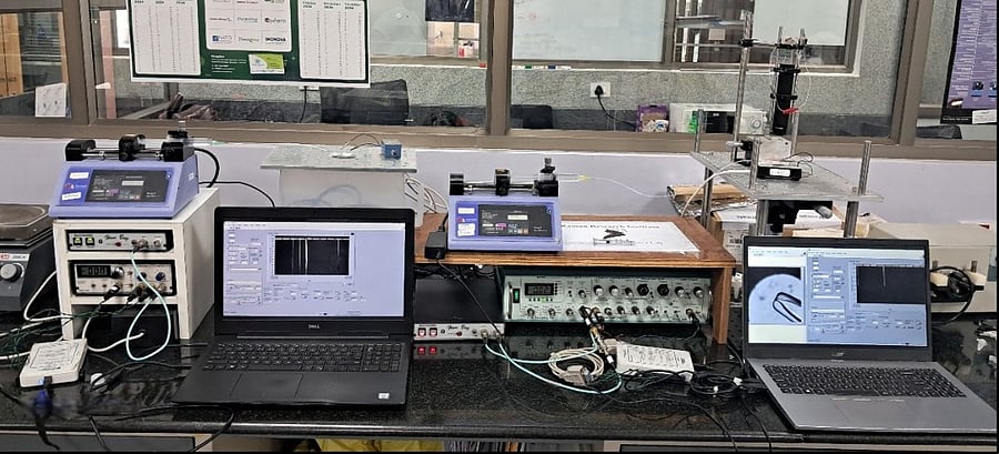 The new device at a lab in St John's Medical College. PHOTO: Prof Gautam Soni