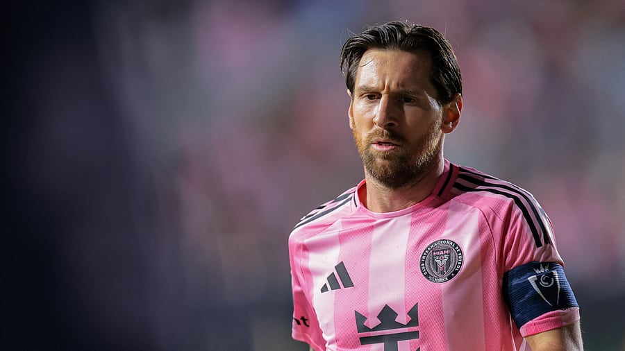<div class="paragraphs"><p>Inter Miami CF forward Lionel Messi  looks on against the Los Angeles FC during the second half at Chase Stadium. </p></div>