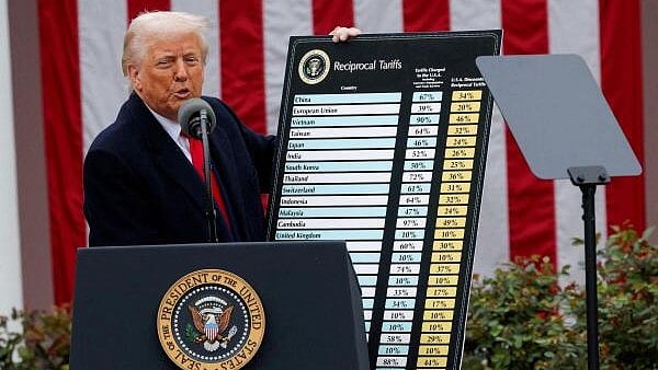 <div class="paragraphs"><p>US President Trump delivers remarks on tariffs, at the White House</p></div>