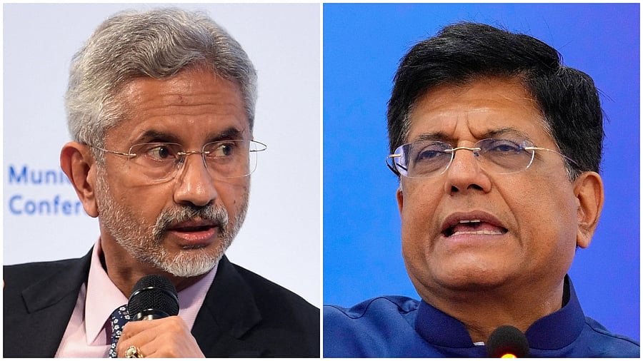 <div class="paragraphs"><p>EAM S Jaishankar;&nbsp;Union Commerce Minister Piyush Goyal</p></div>