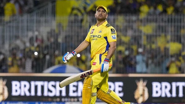 <div class="paragraphs"><p>Chennai Super Kings' captain MS Dhoni arrives to bat during an Indian Premier League (IPL) 2025 T20 cricket match between Chennai Super Kings and Kolkata Knight Riders, at the MA Chidambaram Stadium, in Chennai</p></div>