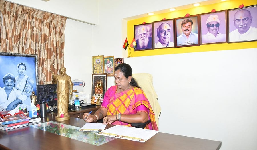 <div class="paragraphs"><p>DMDK general secretary Premallatha Vijayakant.</p></div>