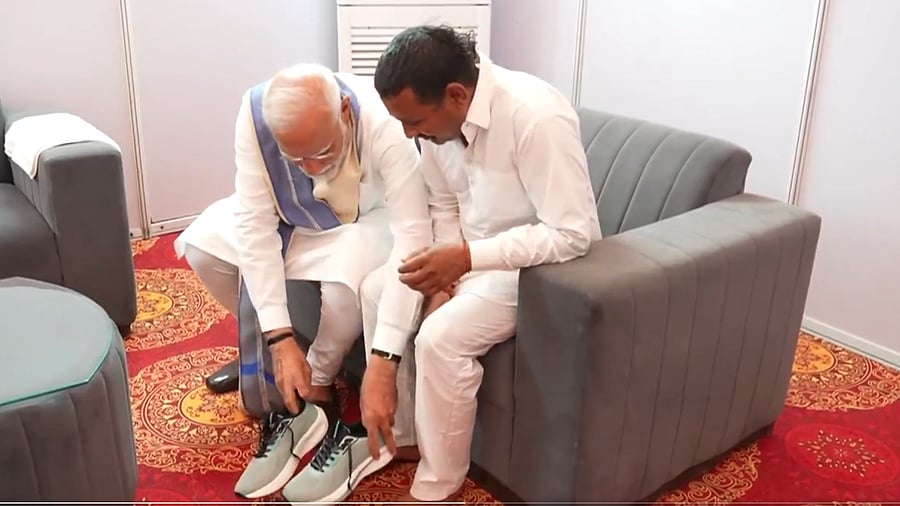 <div class="paragraphs"><p>A screengrab from the video shared by PM Modi on X.</p></div>