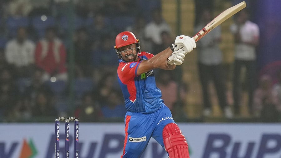 <div class="paragraphs"><p>Delhi Capitals' Karun Nair plays a shot during an Indian Premier League (IPL) 2025 T20 cricket match between Delhi Capitals and Mumbai Indians, at the Arun Jaitley Stadium, in New Delhi, Sunday, April 13, 2025.</p></div>