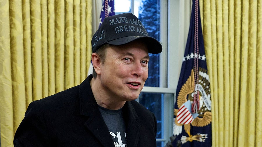 <div class="paragraphs"><p>Elon Musk speaks next to US President Donald Trump (not pictured) in the Oval Office of the White House in Washington, DC, February 11, 2025.</p></div>