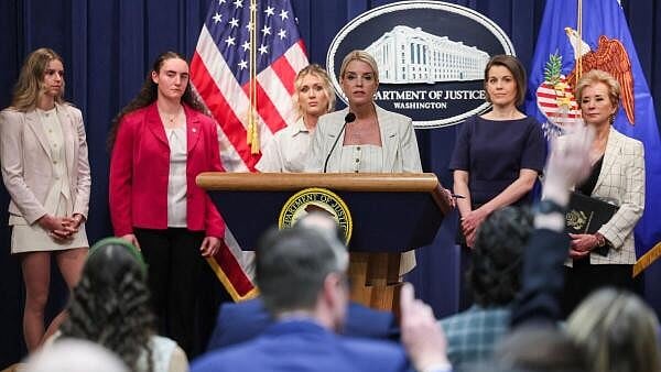 <div class="paragraphs"><p>US Attorney General Pam Bondi to unveil actions against Maine amid fight over transgender rights, in Washington, DC</p></div>