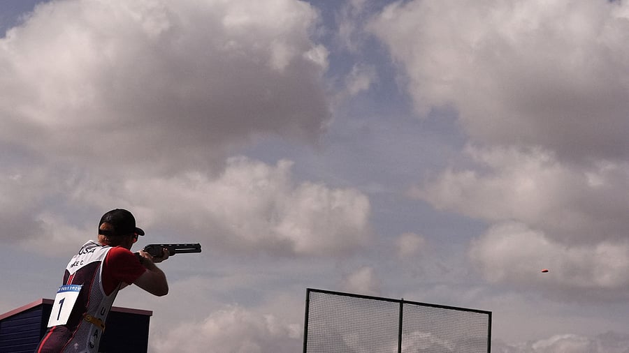 <div class="paragraphs"><p>Paris 2024 Olympics - Shooting - Skeet Men's Final - Chateauroux Shooting Centre, Deols, France - August 03, 2024.  Conner Lynn Prince of United States in action.</p></div>