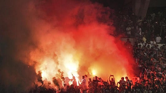 <div class="paragraphs"><p>Mohun Bagan Super Giant’s supporters light flares in celebration after the club won the Indian Super League (ISL) 2024-25 final football match against Bengaluru FC, at Vivekananda Yuba Bharati Krirangan, in Kolkata, West Bengal.</p></div>