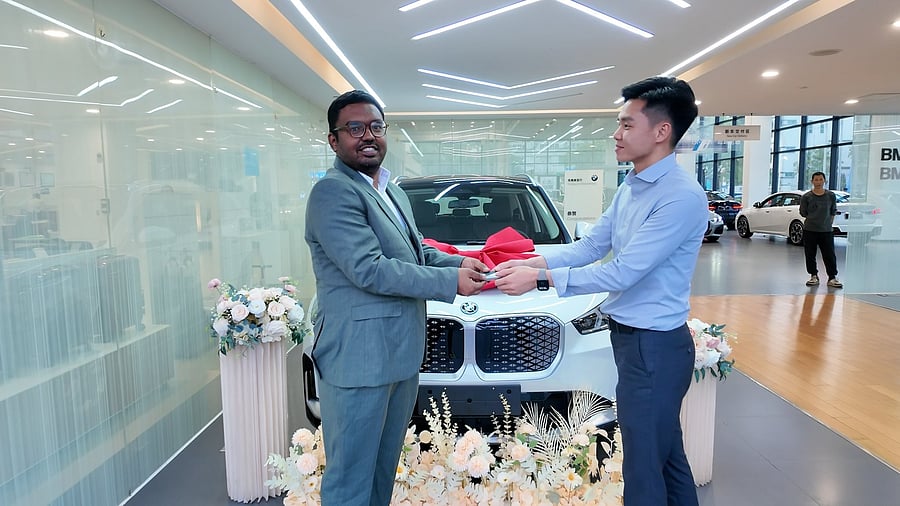 <div class="paragraphs"><p>Ganeshan wrote on social media that he received the luxury car on Tamil New Year's Day April 14, as a surprise gift from his friend.</p></div>