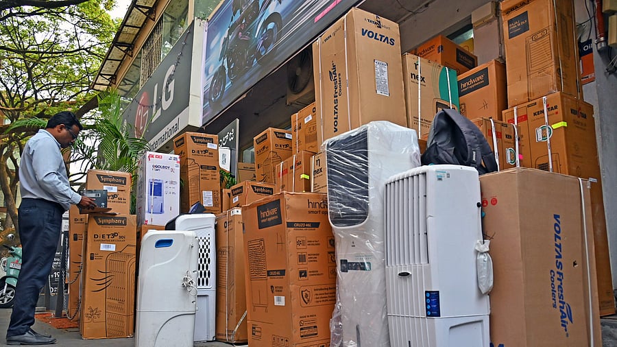 <div class="paragraphs"><p>Rising temperatures have led to a surge in the demand for air conditioners, coolers, and fans in the city. </p></div>