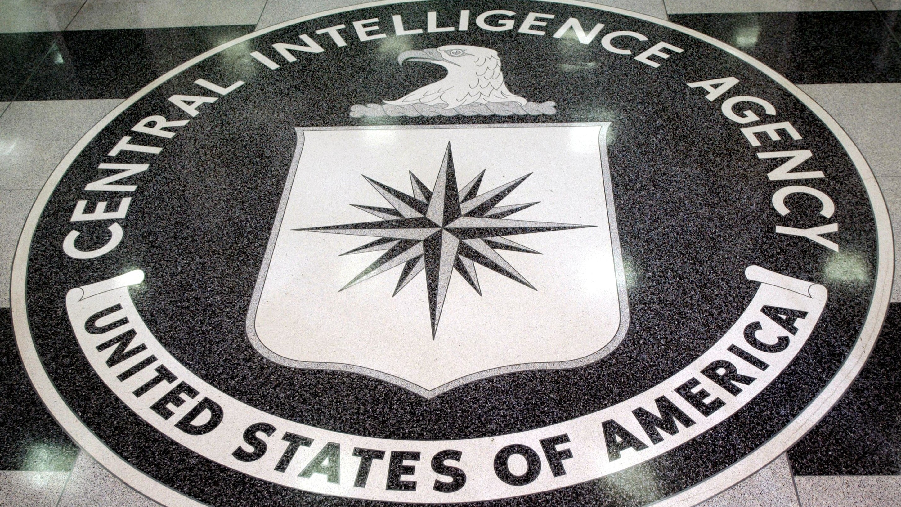 <div class="paragraphs"><p>The logo of the US Central Intelligence Agency is shown in the lobby of the CIA headquarters </p></div>