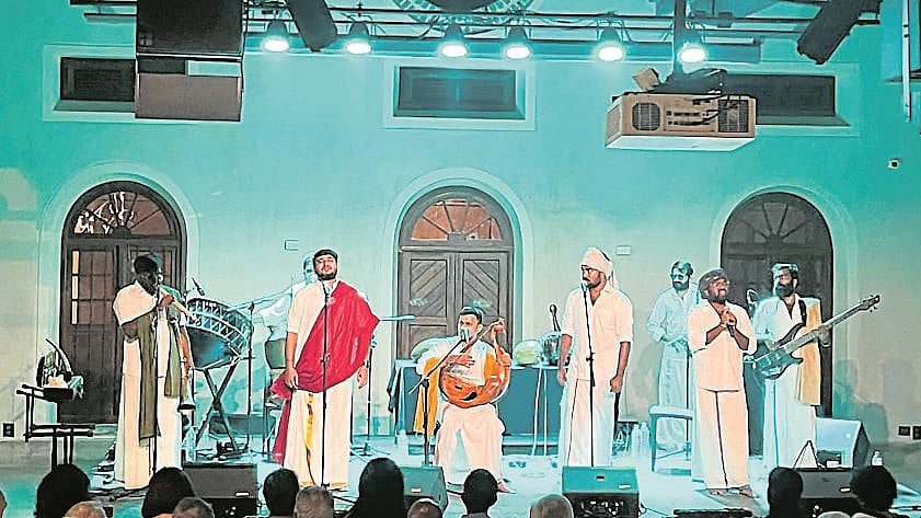 Urupaanar at a recent performance in Bengaluru. 