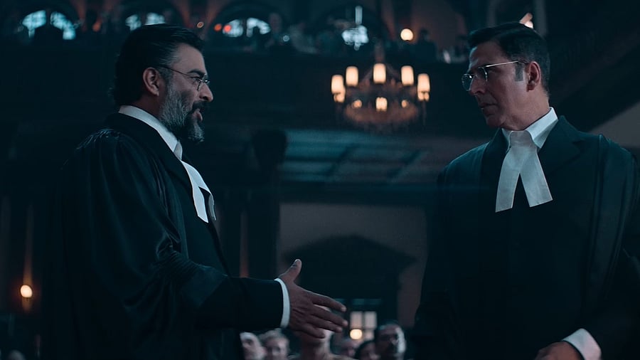 Madhavan and Akshay Kumar in Kesari Chapter 2.