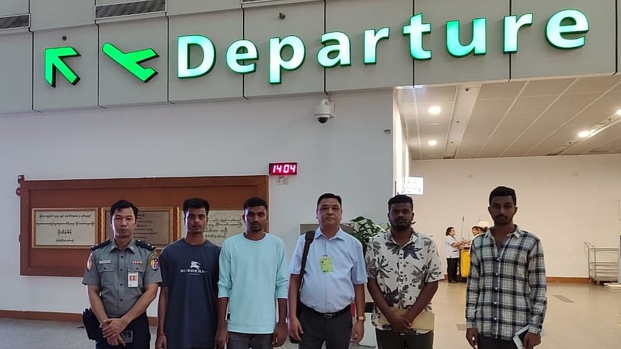 <div class="paragraphs"><p>Four Indian nationals trapped in a job scam in Myanmar were repatriated to India.</p></div>
