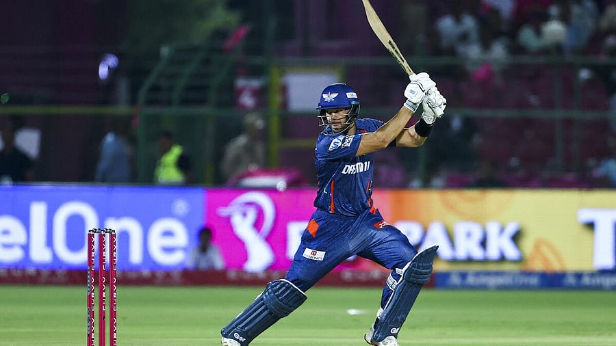 <div class="paragraphs"><p>Lucknow Super Giants' Aiden Markram plays a shot during the Indian Premier League (IPL) 2025 T20 cricket match between Rajasthan Royals and Lucknow Super Giants at Sawai Mansingh Stadium in Jaipur, Saturday, April 19, 2025.</p></div>