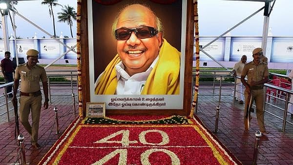 <div class="paragraphs"><p>The Karunanidhi memorial at Marina decked with flowers.</p></div>