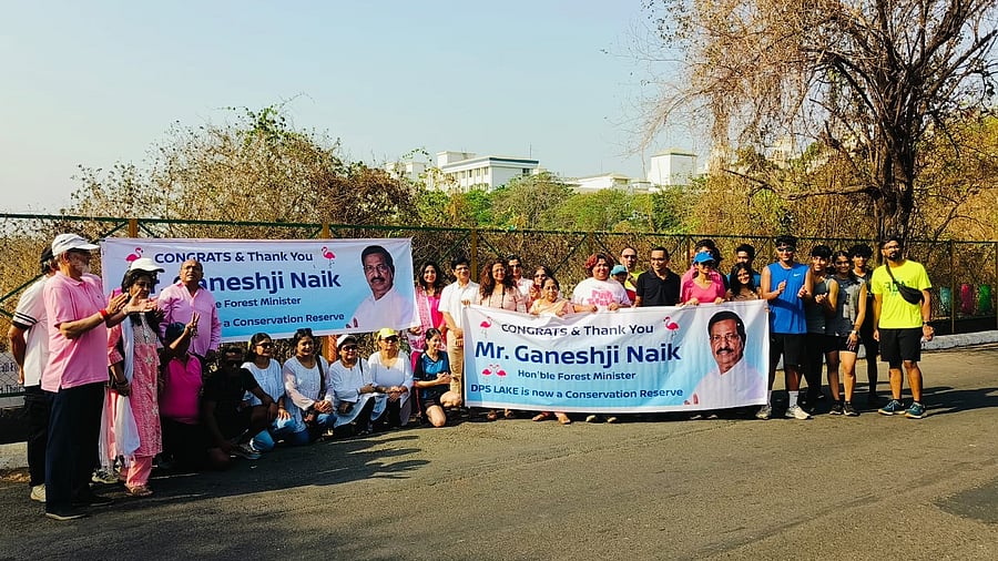 <div class="paragraphs"><p>About a hundred people with most in pink attire as symbolic salute to flamingos, took part in the victory parade on Sunday morning.</p></div>