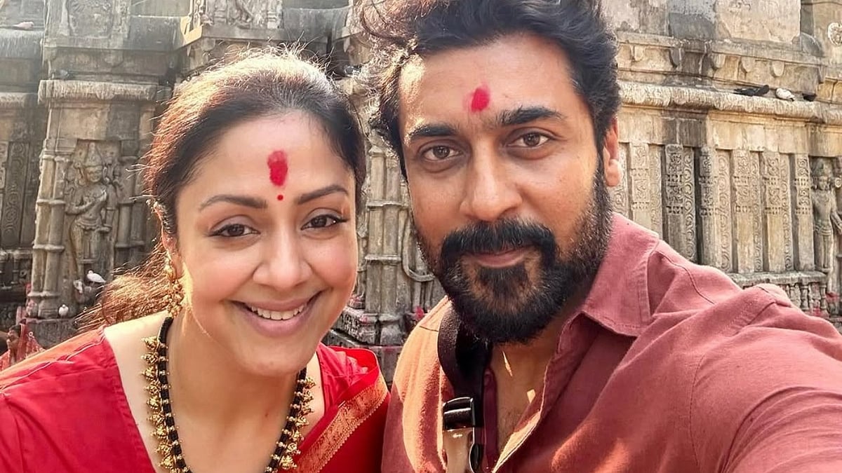 Suriya and Jyotika ring in Tamil New Year with temple visits; pics viral, image size:1200x675