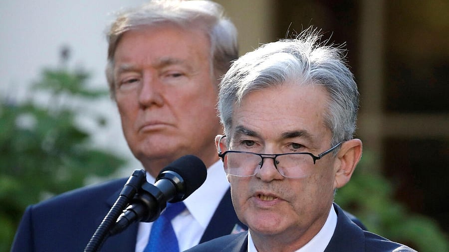 <div class="paragraphs"><p>US President Donald Trump (L); Federal Reserve chairperson Jerome Powell.</p></div>