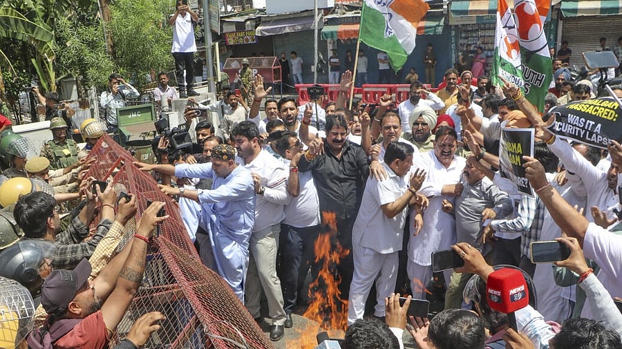 <div class="paragraphs"><p>Protest in Jammu against Pahalgam terror attack.</p></div>