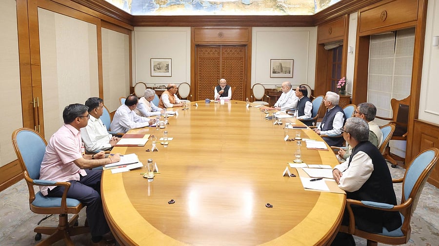 <div class="paragraphs"><p>PM Narendra Modi, chairs the Cabinet Committee on Security meeting in New Delhi.&nbsp;</p></div>