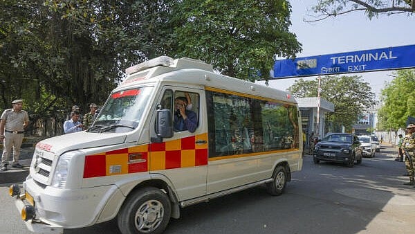 <div class="paragraphs"><p>An ambulance carrying the mortal remains of Pahalgam terror attack victim .</p></div>