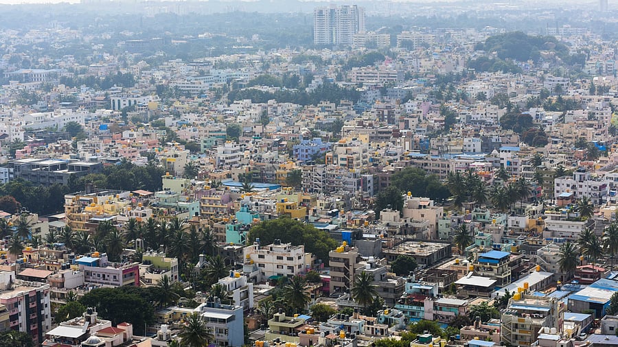 <div class="paragraphs"><p>An aerial view of Bengaluru city near Nagavara lake, October 21, 2022. </p></div>